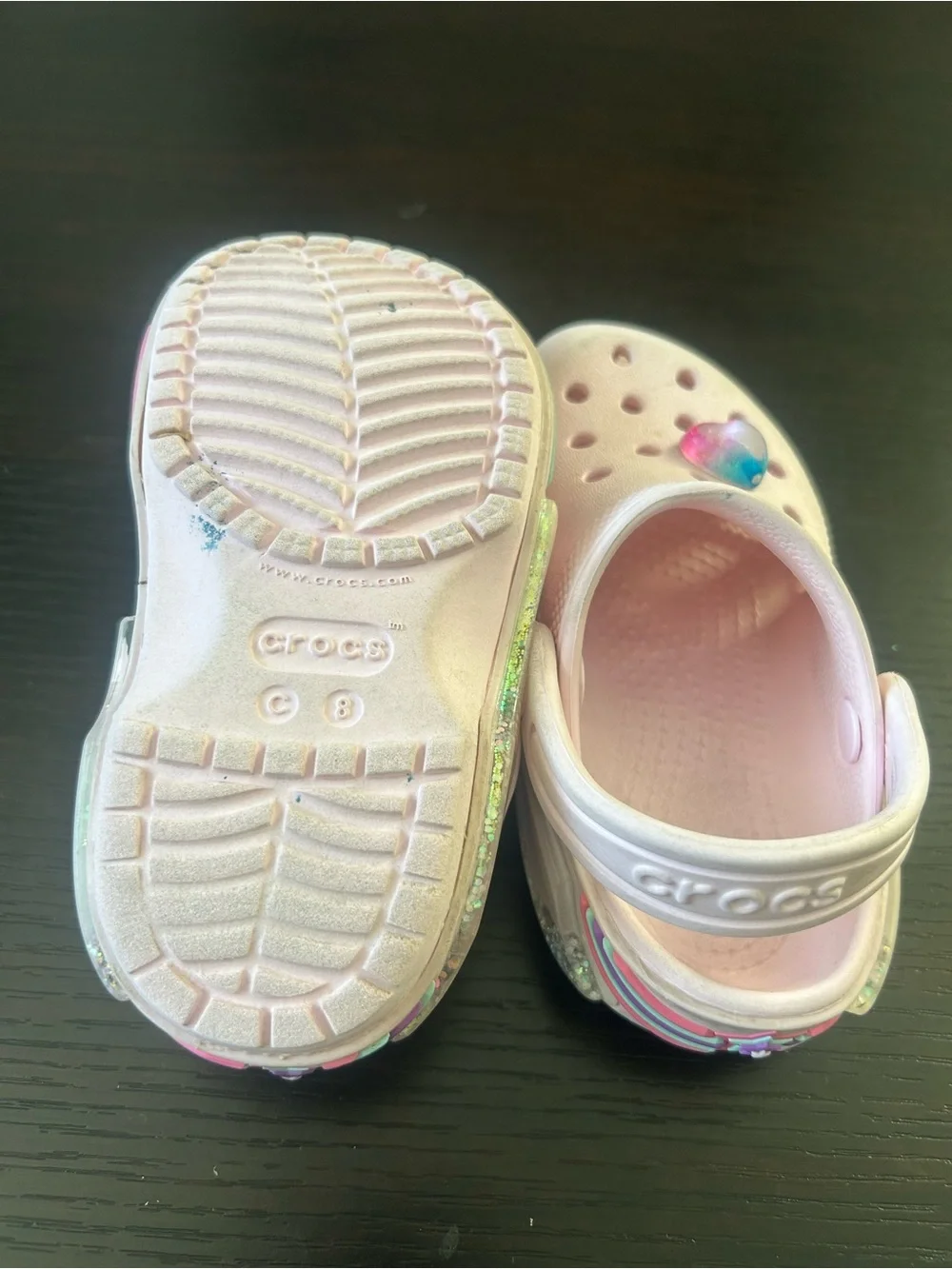 CROCS Kids classic star sparkle shaker clogs